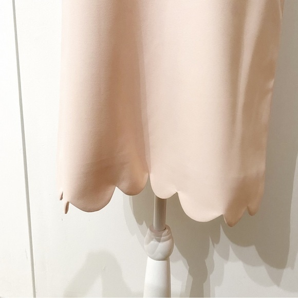Tobi WONDER WHY BLUSH PINK SLEEVELESS SCALLOPED MINI SHIFT DRESS - S - Picture 6 of 11